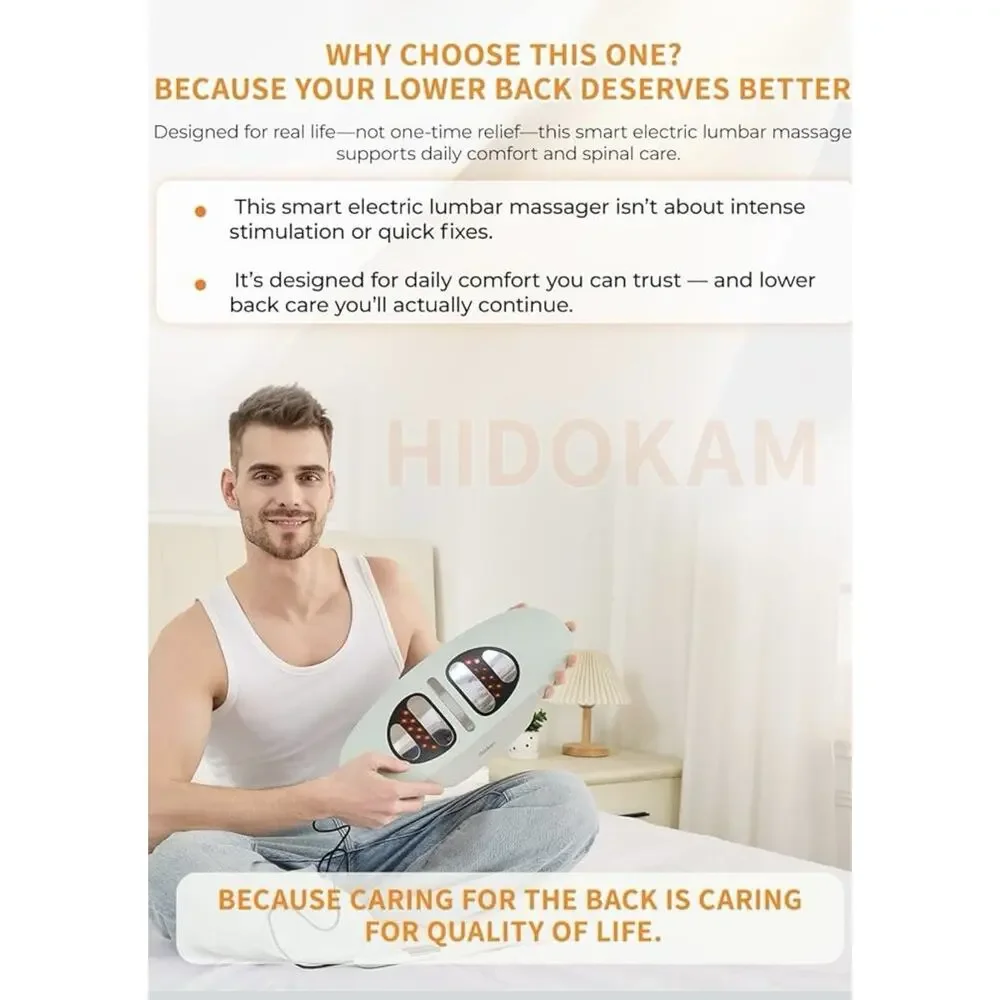 Open Box Hidokam Smart Lumbar Massager Heat EMS Back Pain Relief - Picture 8 of 8